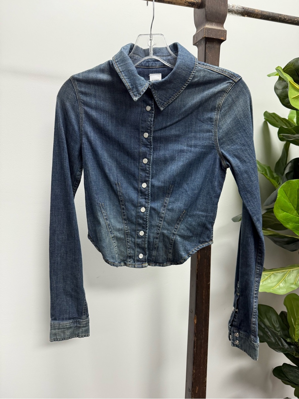 Re/Done & PAM Indigo Denim Button-Front Jacket